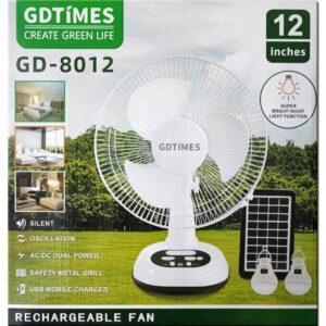 GDTMES GD-8012 Rechargeable Fan - MAJOR